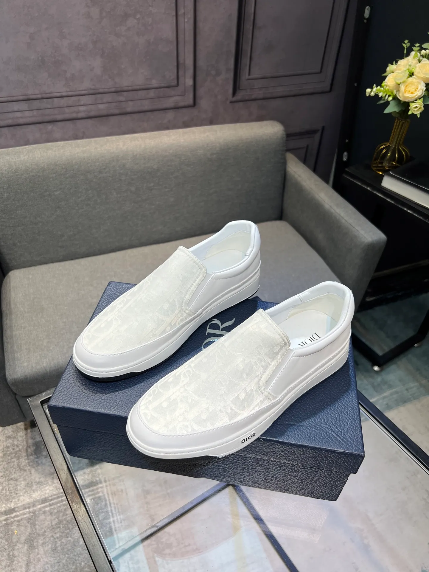 Men's shoes 💰420 [Dior] 🔝The latest masterpiece of high-end men's shoes brand: original special cloth fabric imported from Italy + cowhide + imported sheepskin lining 🔥Original toe-cap rubber outsole Soft and comfortable, making walking more convenient and comfortable! Size: 38-44 (45 can be customized)